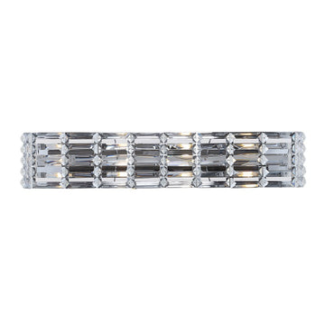Evelyn Crystal Rectangle Iron/Crystal Glam Modern LED Vanity Light - JONATHAN Y